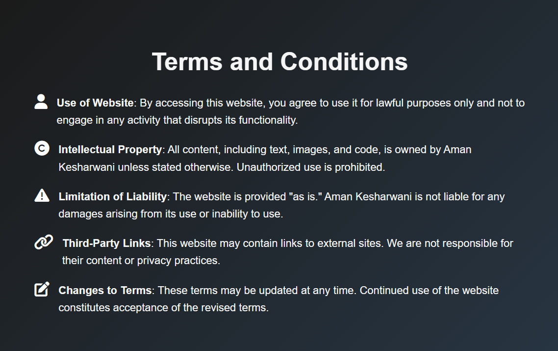 Terms and Conditions